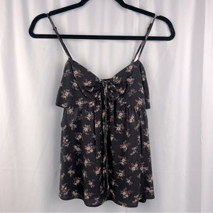 American Eagle Floral Top With Side Cut Outs